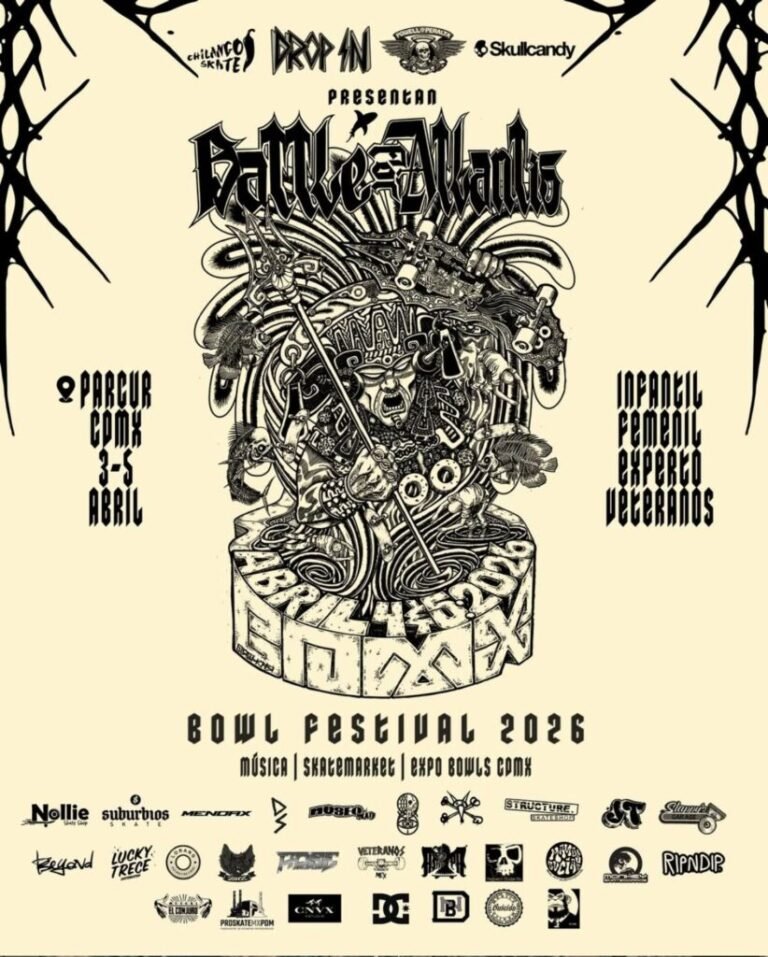 Skate, música y festival en Chapultepec: llega el Battle for Atlantis Bowl Fest 2026